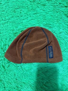 Melanzana Micro Grid Fleece Beanie Skull Cap Hat Adult Medium Orange